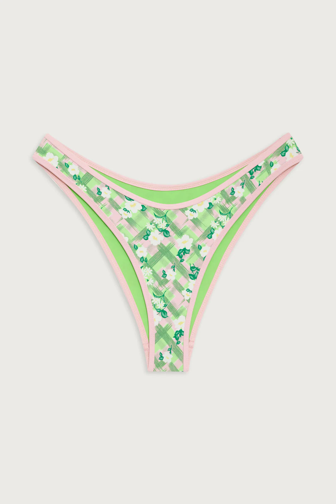 Dove Plaid Classic Bikini Bottom - ONFEMME By Lindsey's Kloset