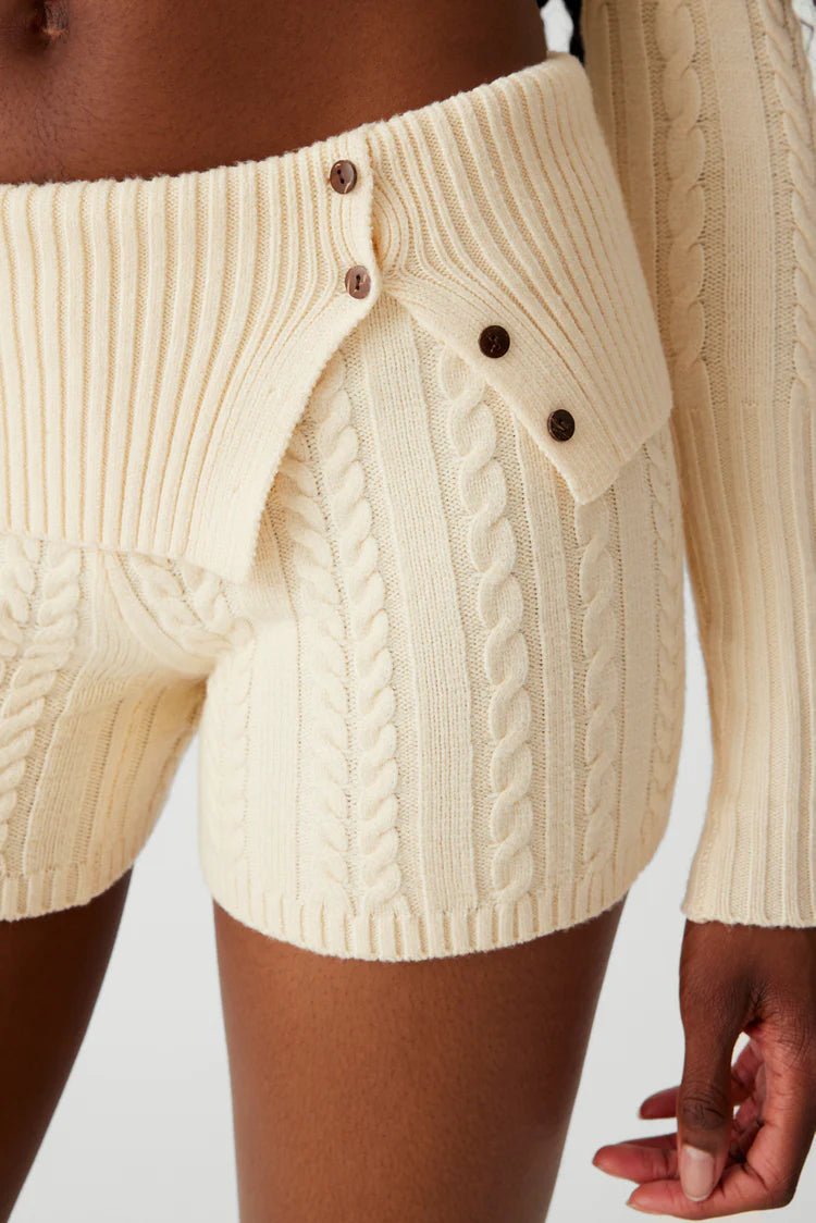 Nolan Cable Cloud Knit Mini Short - ONFEMME By Lindsey's Kloset