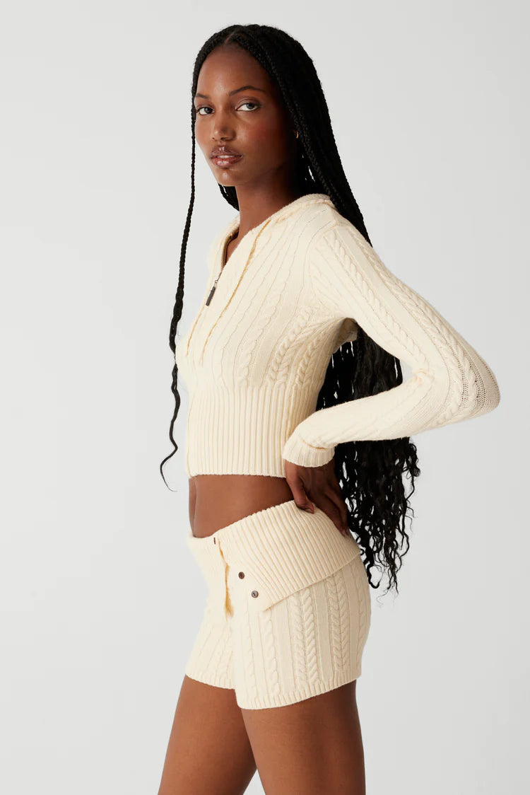 Nolan Cable Cloud Knit Mini Short - ONFEMME By Lindsey's Kloset
