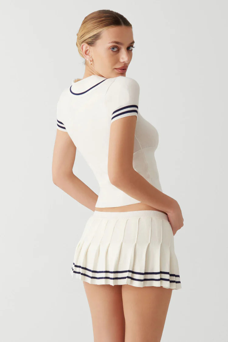 Honeymoon Knit Pleated Skort - ONFEMME By Lindsey's Kloset