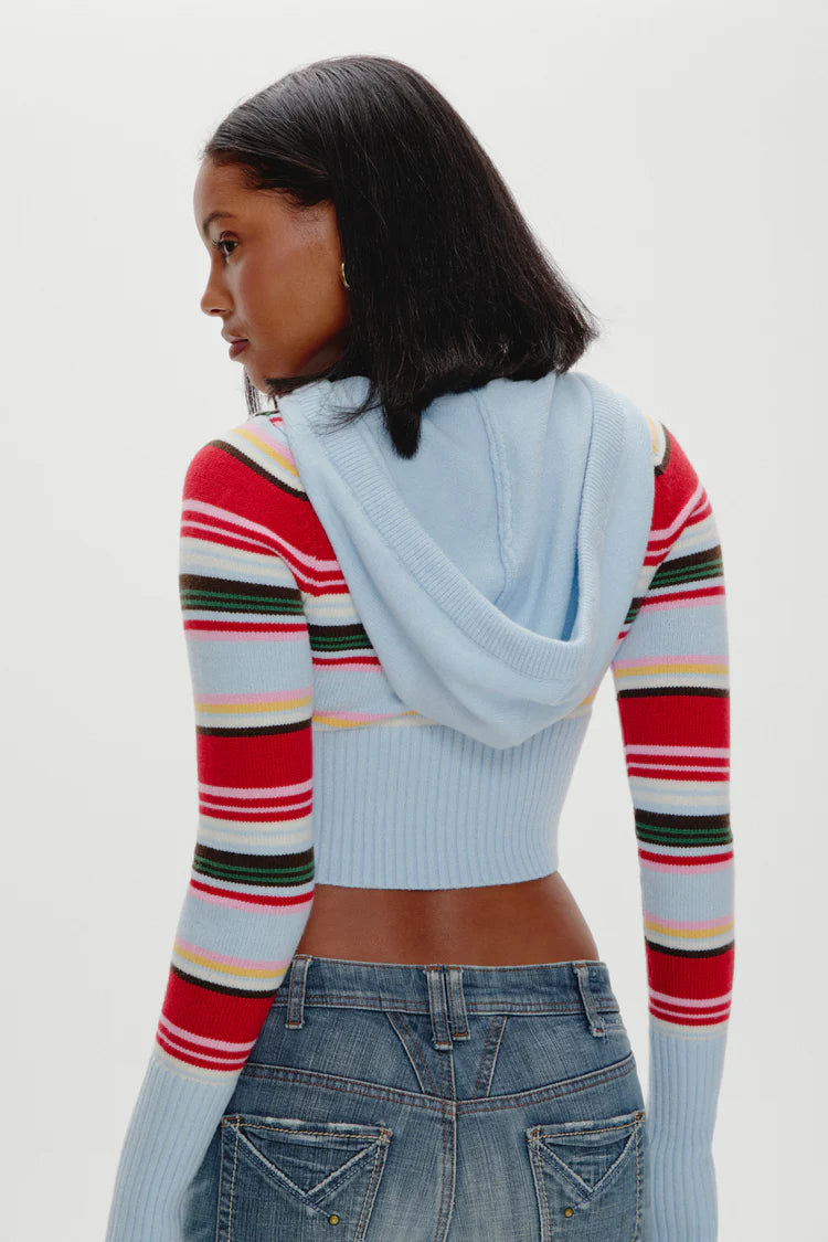 Aimee Zip Up Knit Hoodie - ONFEMME By Lindsey's Kloset