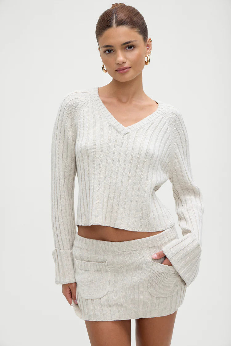 Ashton Knit Mini Skort - ONFEMME By Lindsey's Kloset