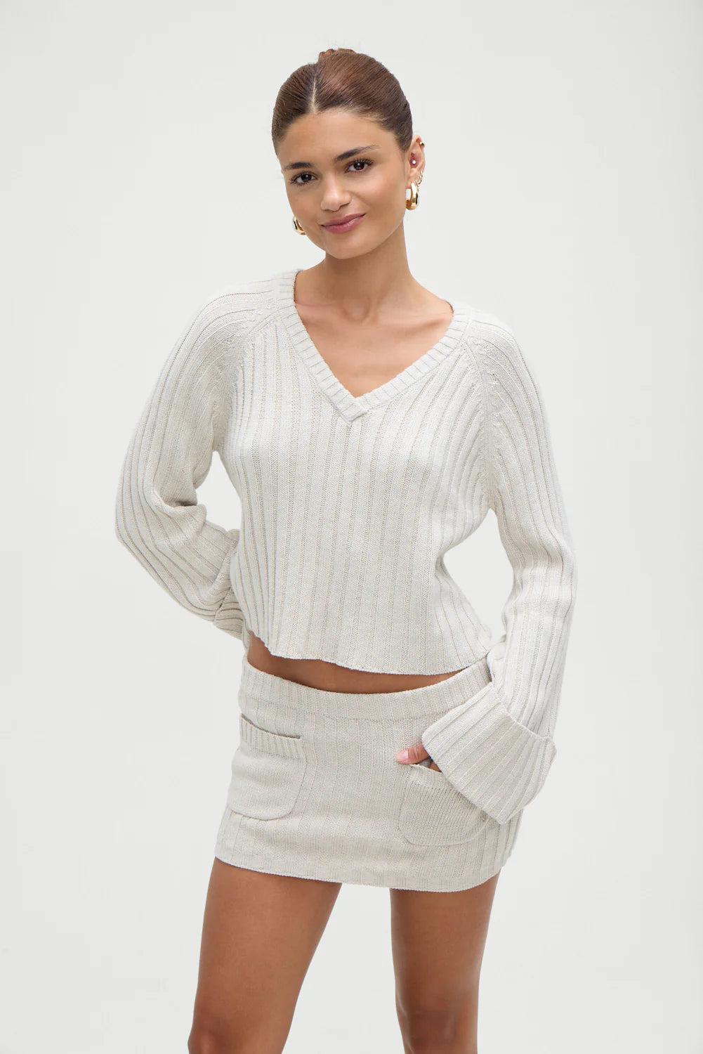 Ashton Knit Mini Skort - ONFEMME By Lindsey's Kloset