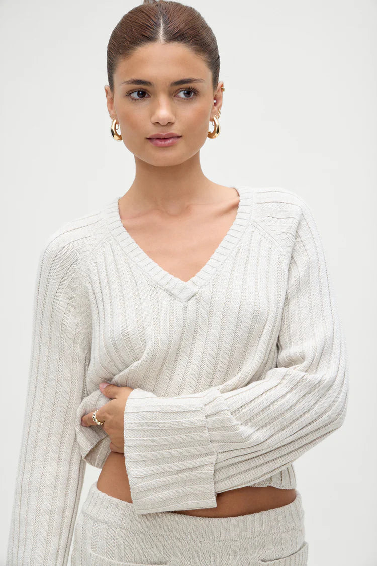 Ashton Cotton Knit Sweater - ONFEMME By Lindsey's Kloset