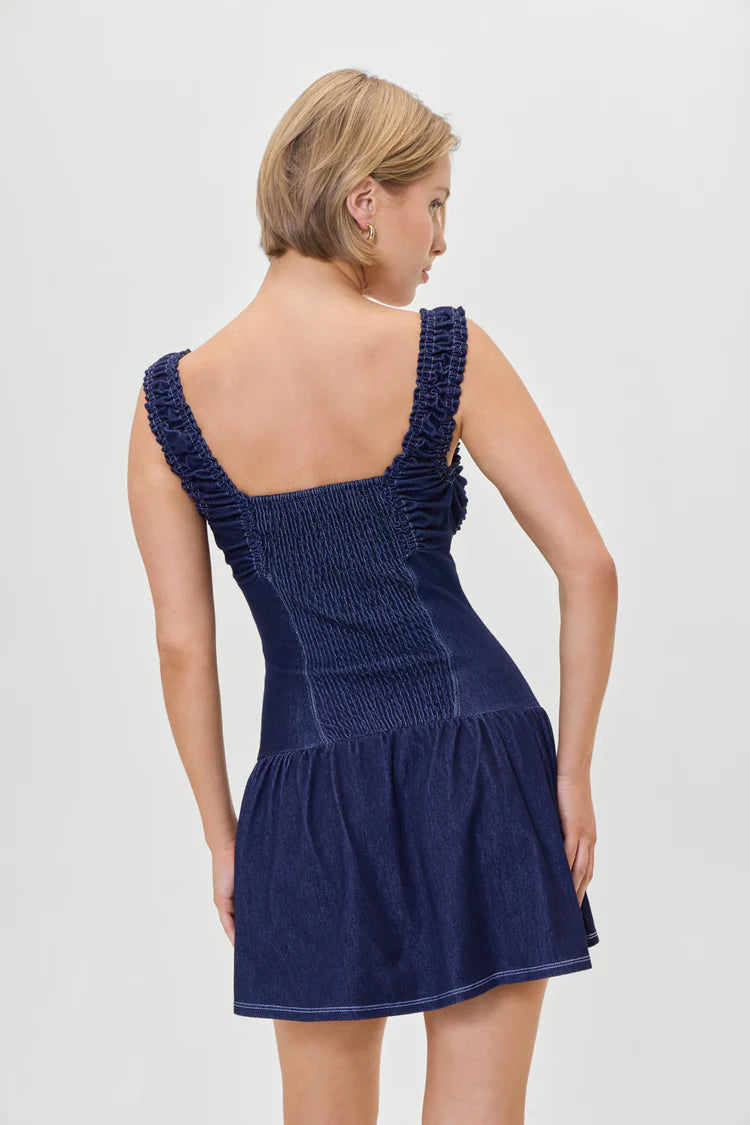Christa Denim Mini Dress - ONFEMME By Lindsey's Kloset