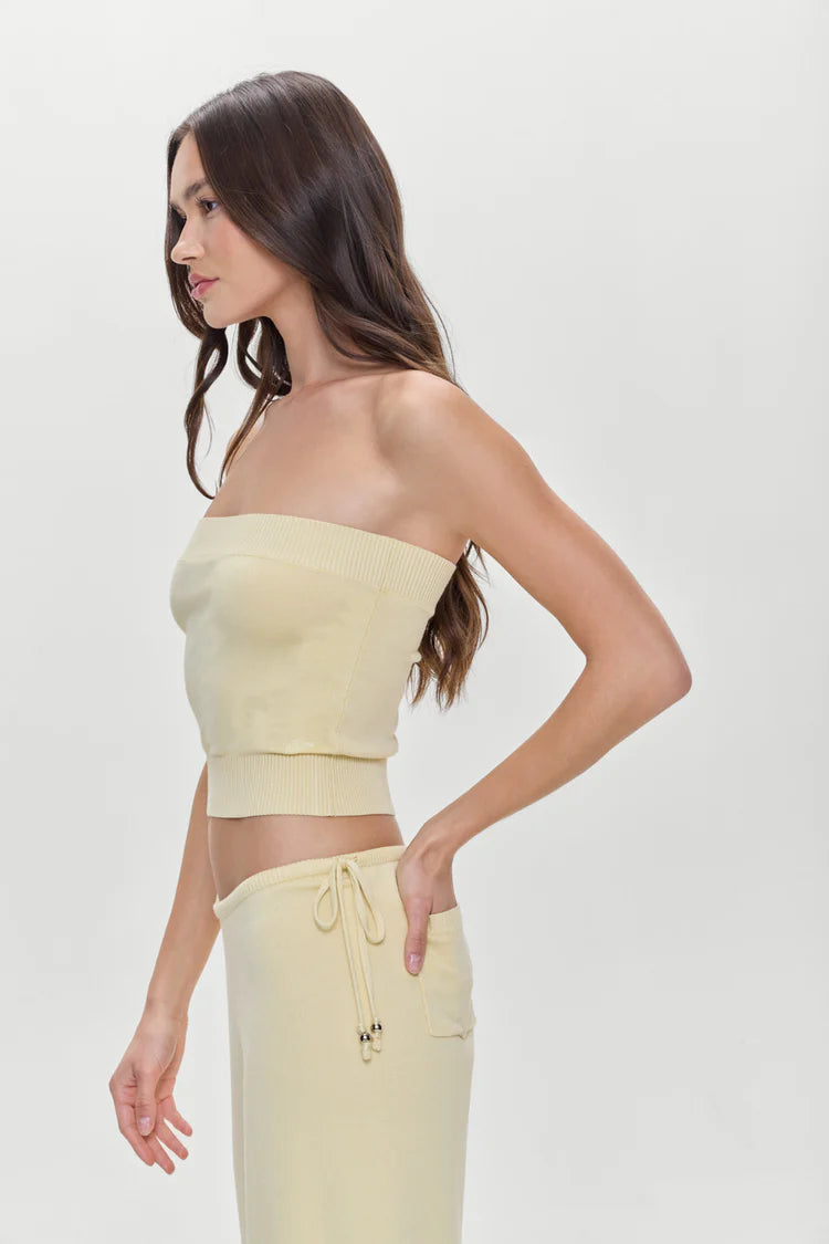 Destiny Knit Strapless Shirt - ONFEMME By Lindsey's Kloset