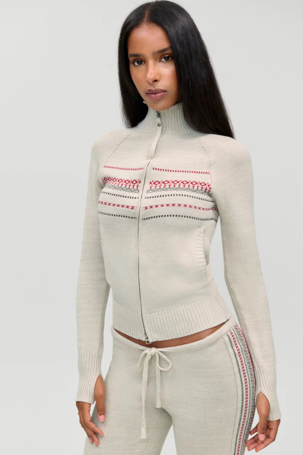 Kingston Cotton Knit Zip Up - ONFEMME By Lindsey's Kloset - view 4