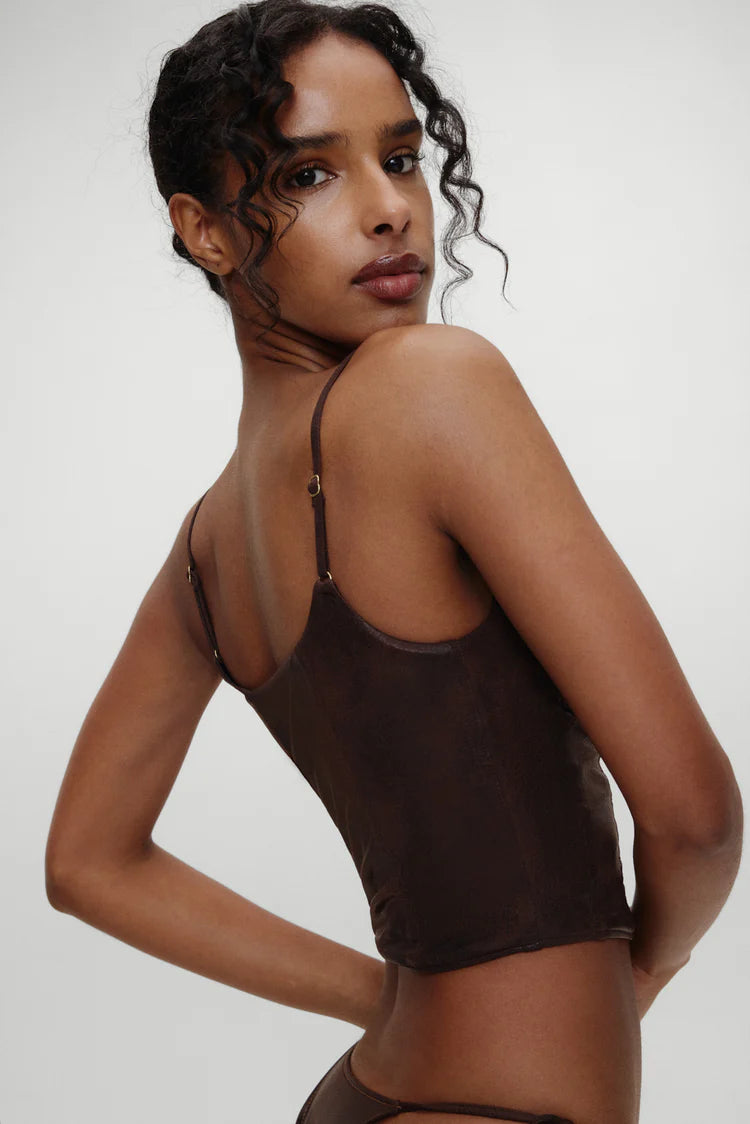 X BELLA HADID Ranch Corset Bikini Top