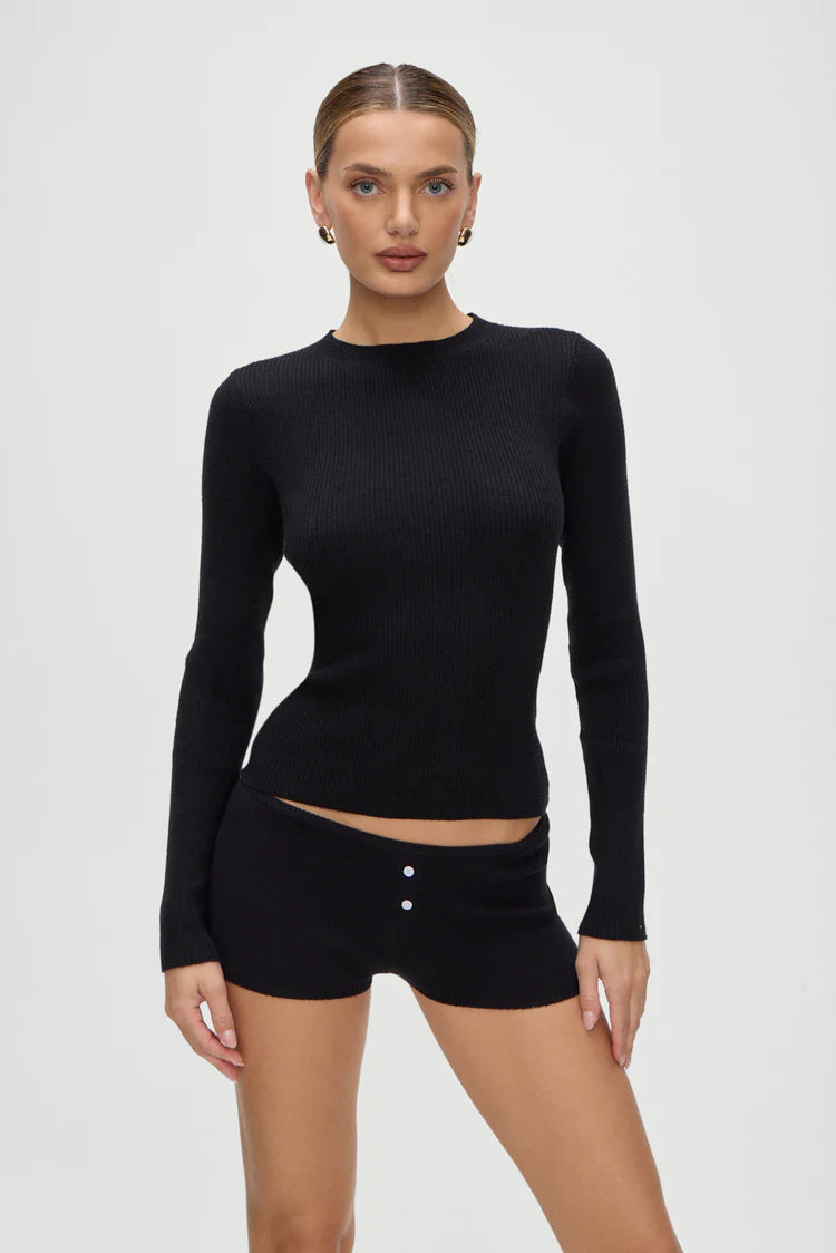 Bradley Knit Booty Shorts - ONFEMME By Lindsey's Kloset