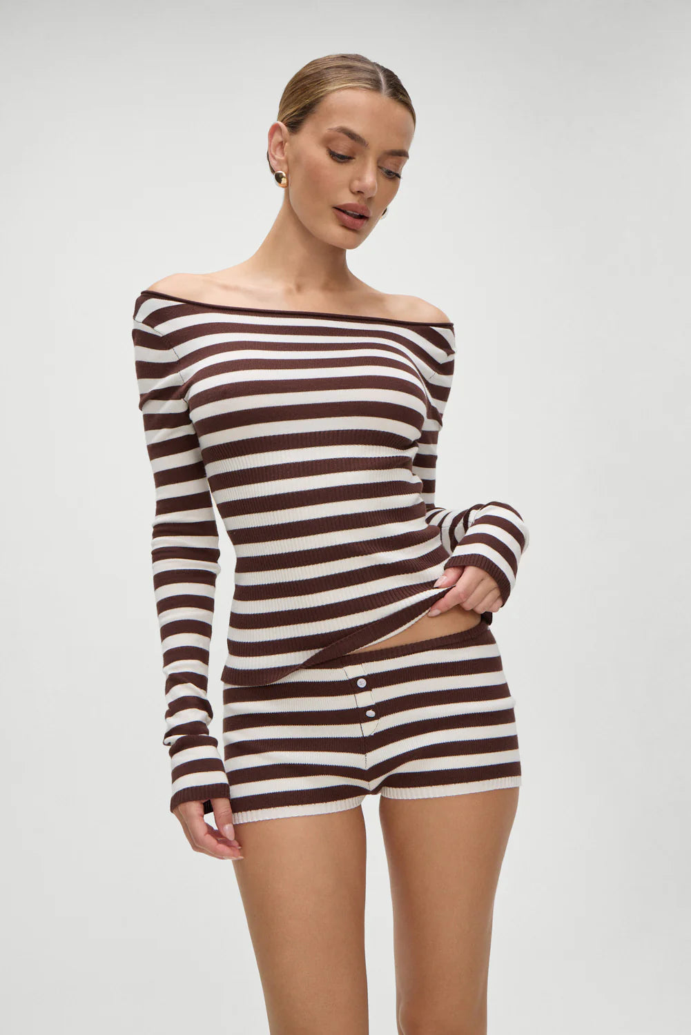 Bradley Knit Booty Shorts - ONFEMME By Lindsey's Kloset