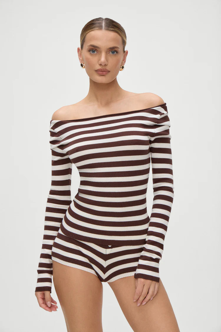 Theo Striped Knit Sweater - ONFEMME By Lindsey's Kloset
