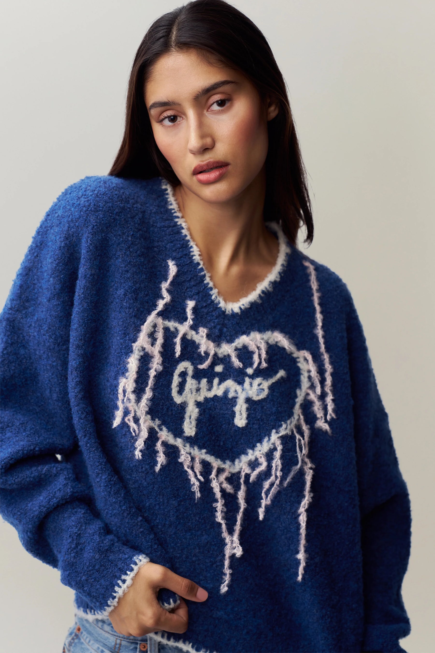 Guizio Heart Sweater - ONFEMME By Lindsey's Kloset