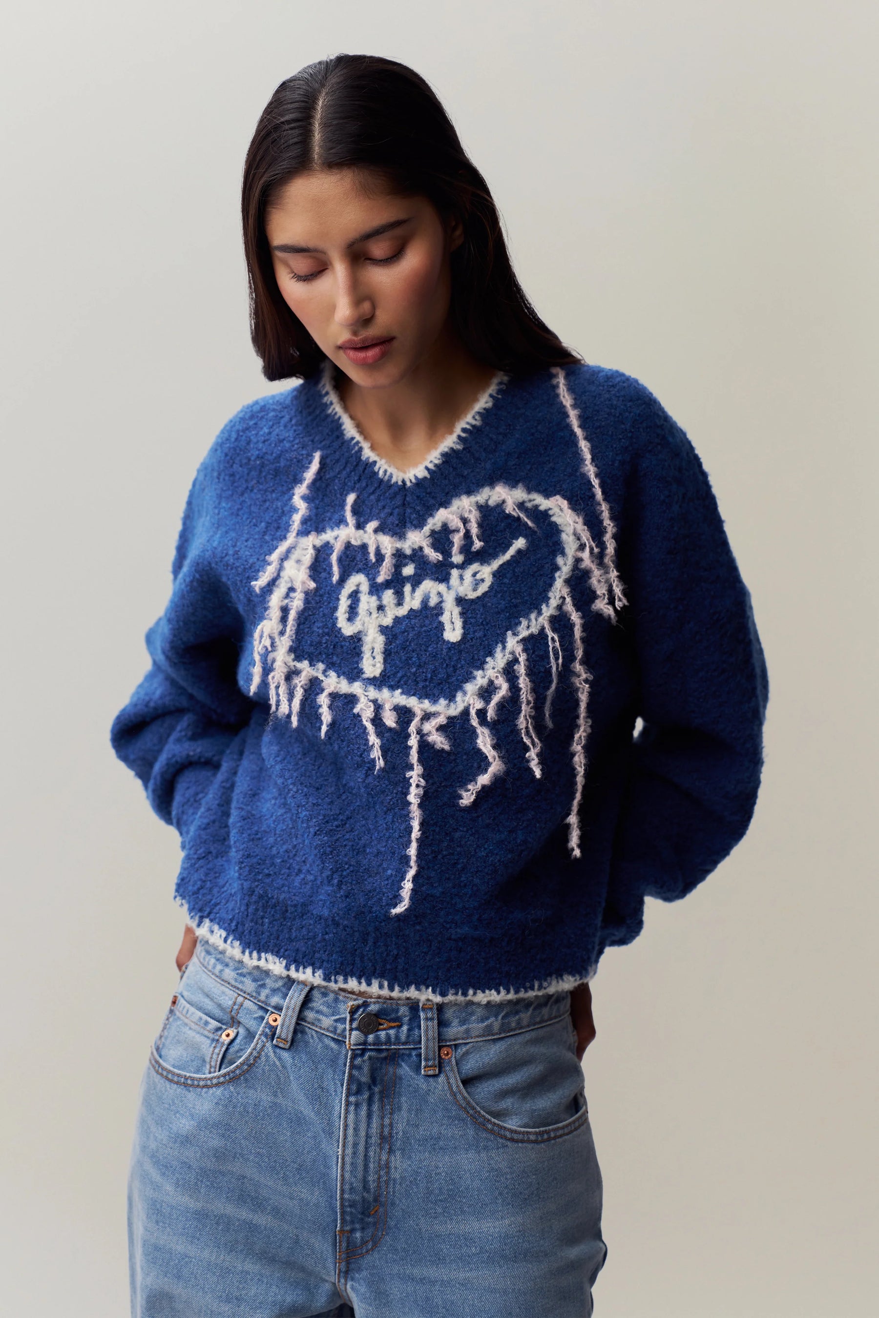 Guizio Heart Sweater - ONFEMME By Lindsey's Kloset