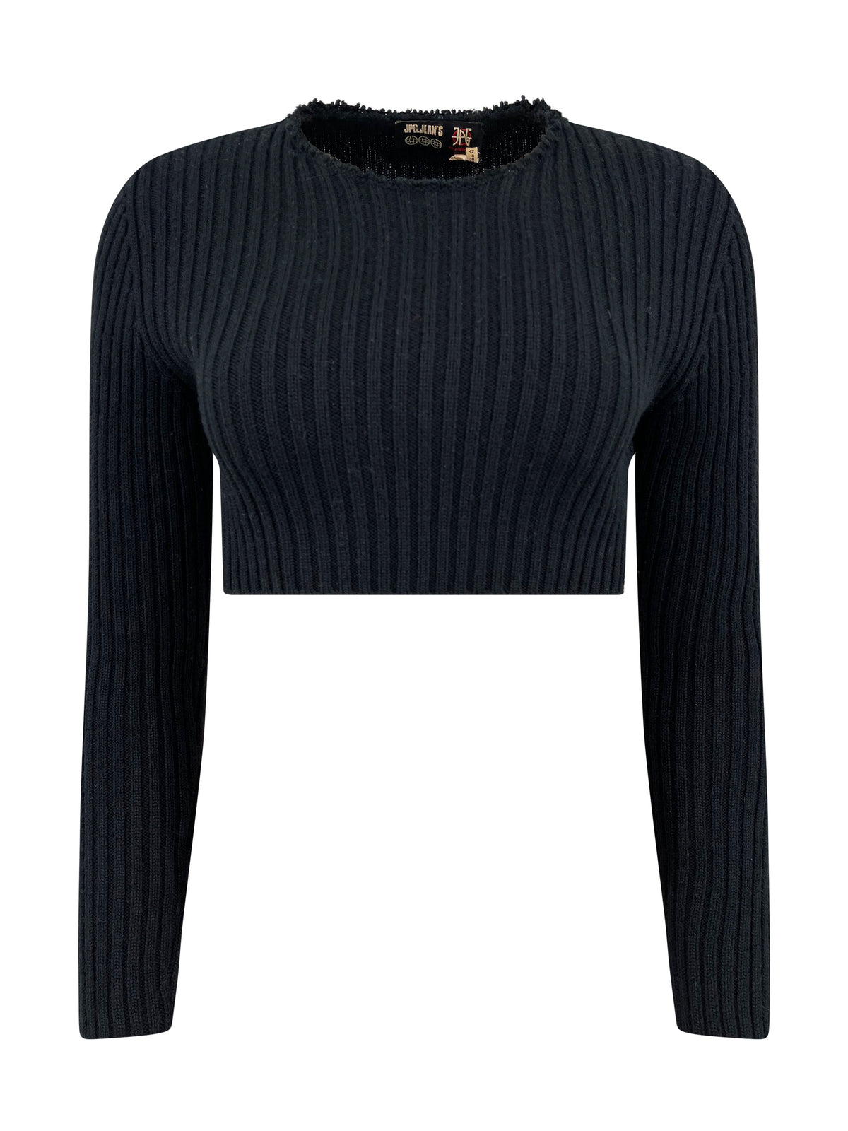 Vintage Jean Paul Gaultier Black Crop Knit - ONFEMME By Lindsey's Kloset