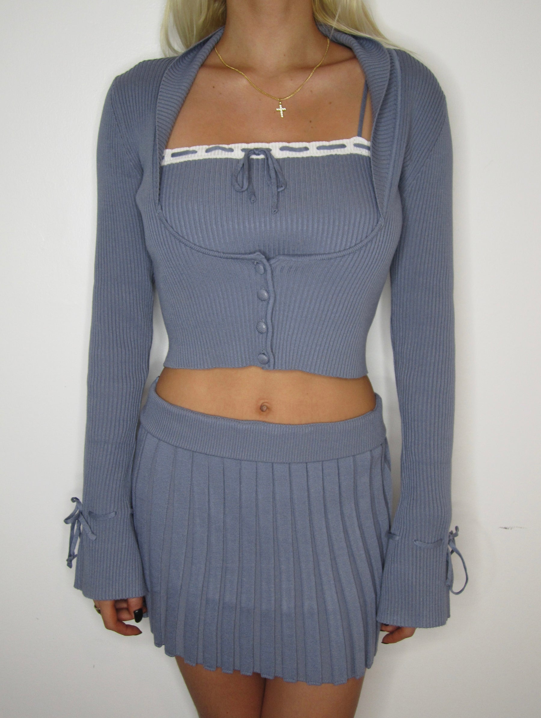 Amelia Knit Tank & Skirt Set - ONFEMME By Lindsey's Kloset