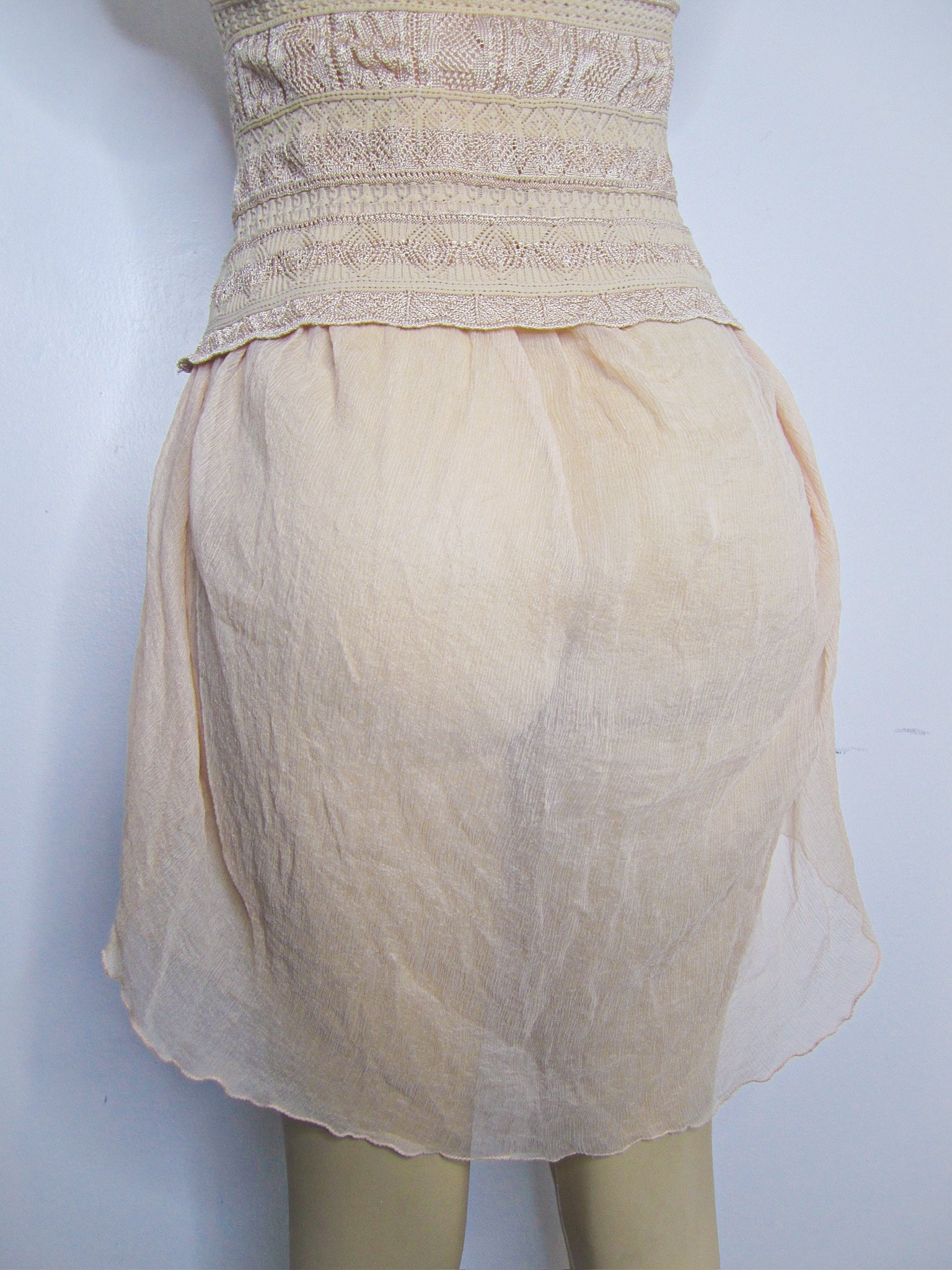 90s Jean Paul Gaultier Peach Silk Dress - ONFEMME By Lindsey's Kloset