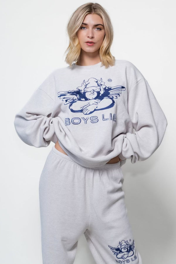 Headliner Thermal Kara Crewneck - ONFEMME By Lindsey's Kloset