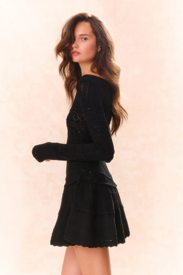 Lavender Pointelle Knit Mini Dress - ONFEMME By Lindsey's Kloset