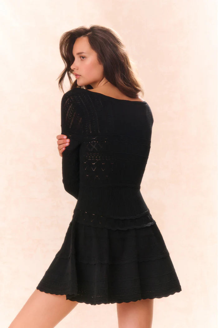 Lavender Pointelle Knit Mini Dress - ONFEMME By Lindsey's Kloset