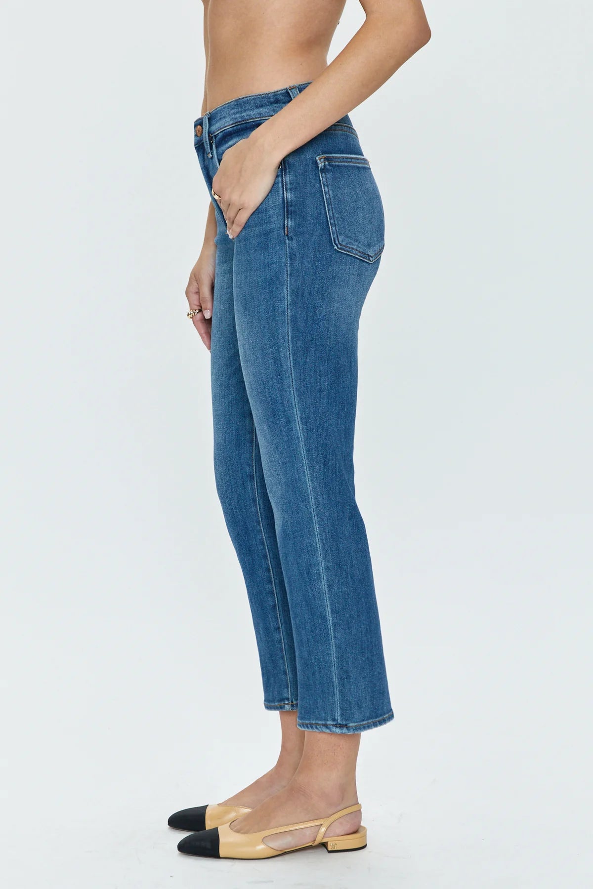 Monroe Crop High Rise Cigarette - Amaya - ONFEMME By Lindsey's Kloset