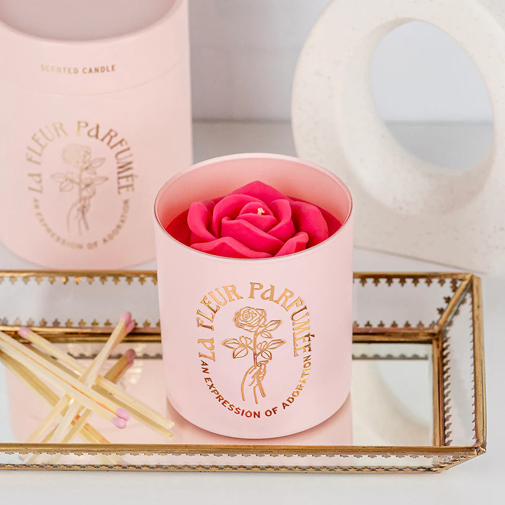 La Fleur - Cashmere Rose Candle - ONFEMME By Lindsey's Kloset
