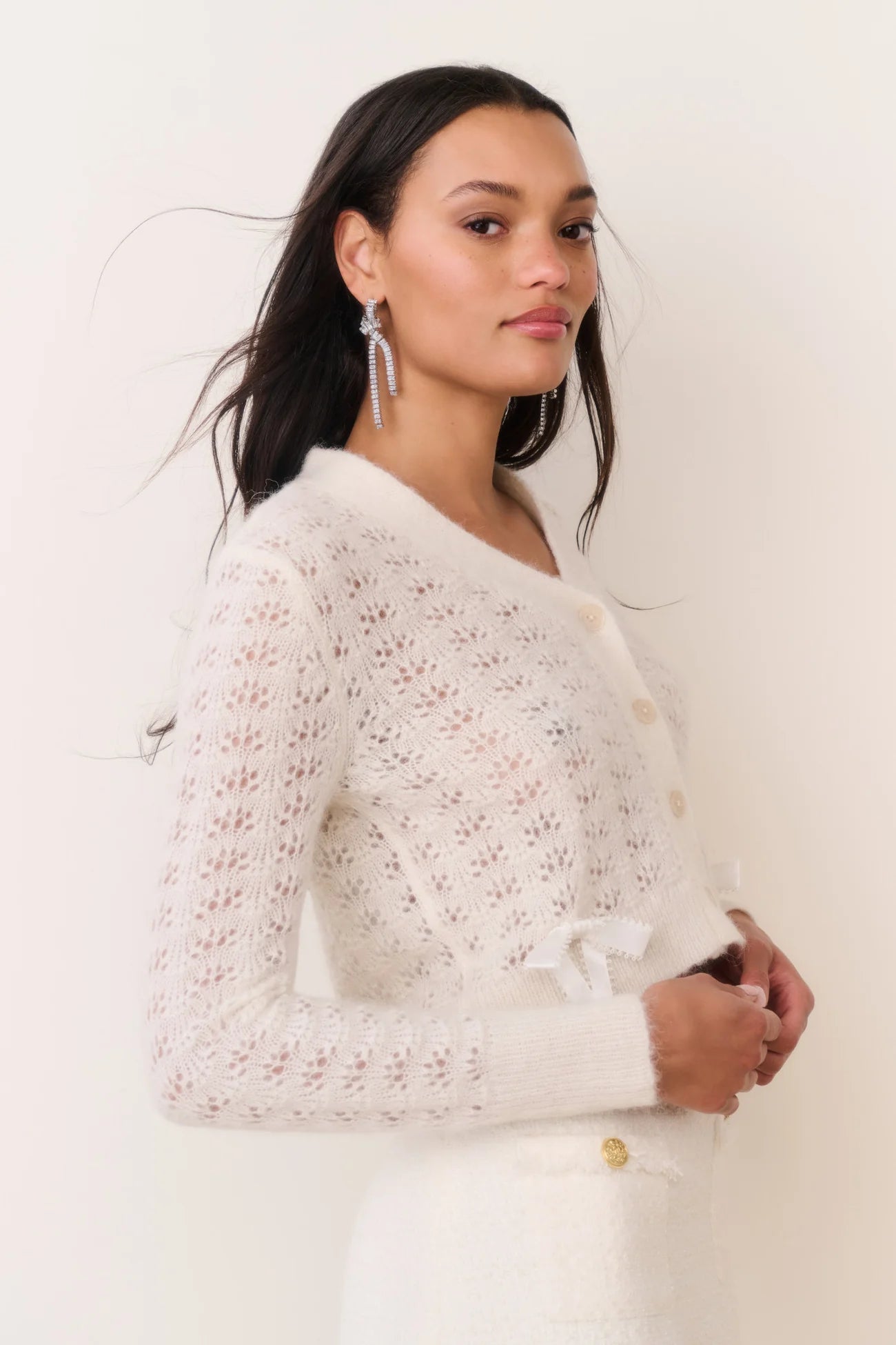 Lilly Alpaca-Blend Bow Cardigan - ONFEMME By Lindsey's Kloset