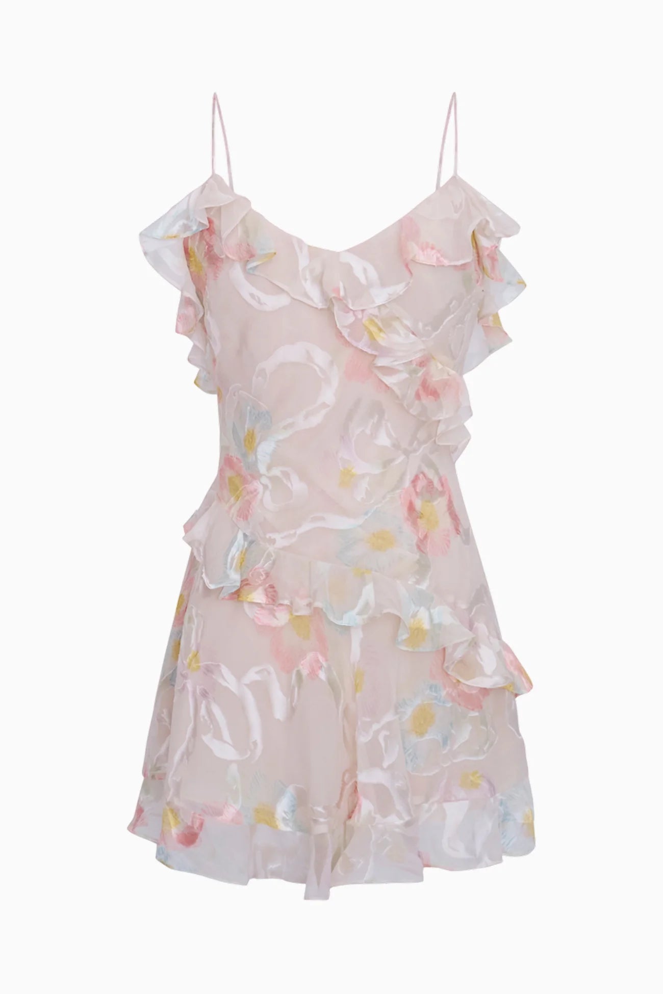 Lomina Pastel Ruffle Mini Dress - ONFEMME By Lindsey's Kloset