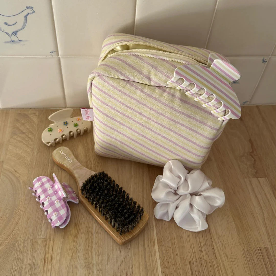 Linen Pouch in En Route - ONFEMME By Lindsey's Kloset