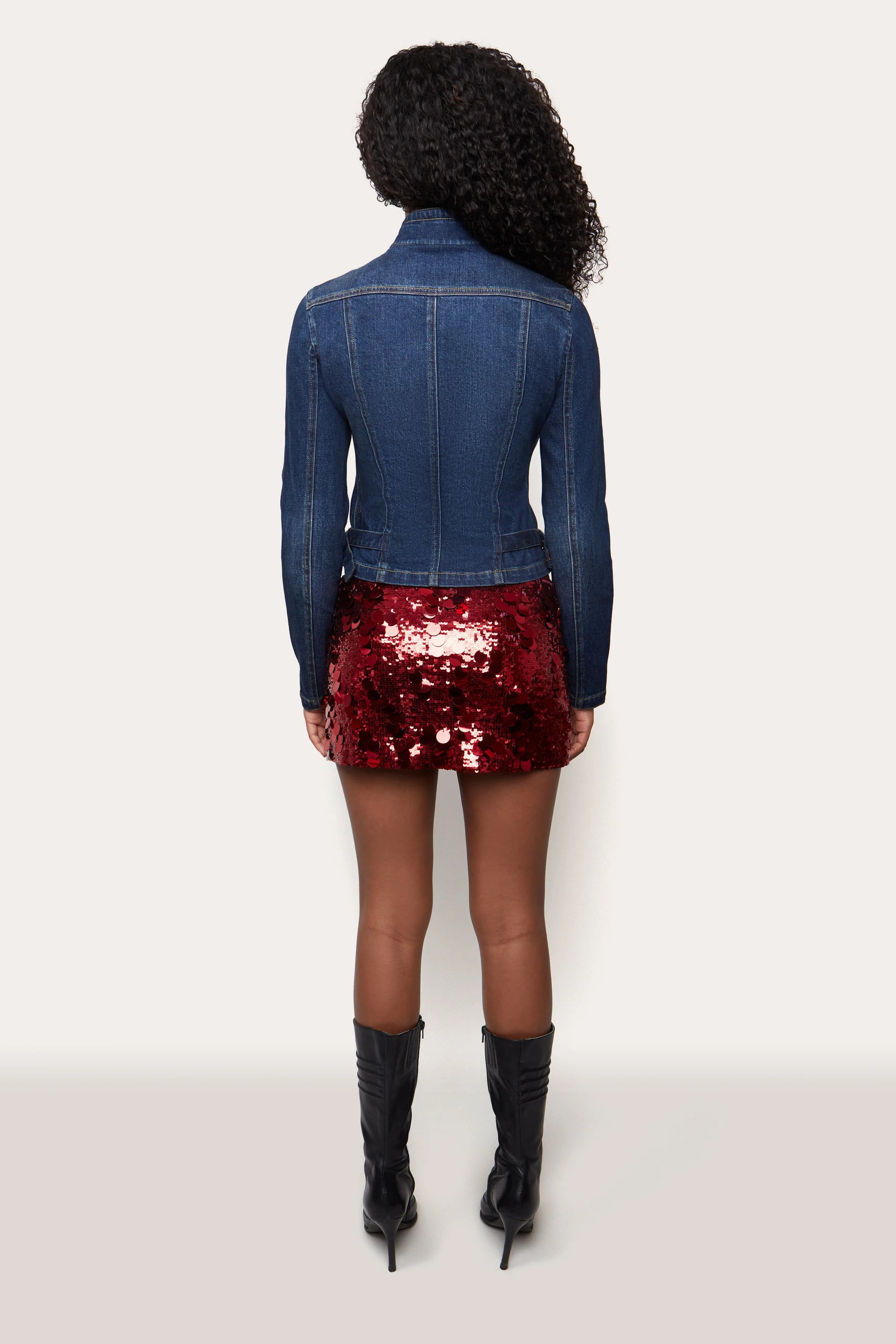 Low Rise Paillette Skirt - ONFEMME By Lindsey's Kloset