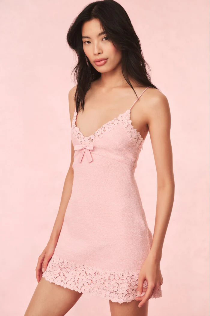 Meva Tweed Lace-Trimmed Mini Dress - ONFEMME By Lindsey's Kloset