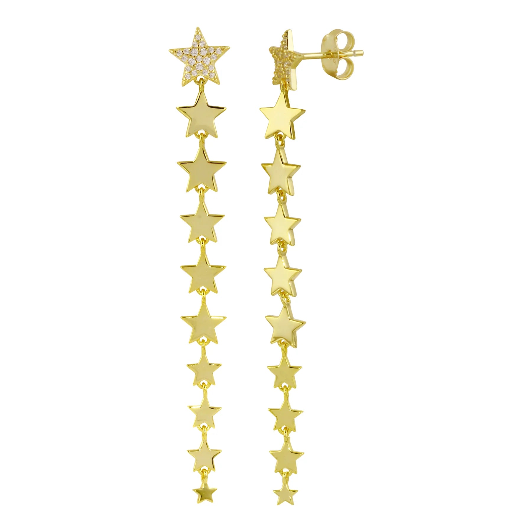Long Falling Star Earrings - ONFEMME By Lindsey's Kloset