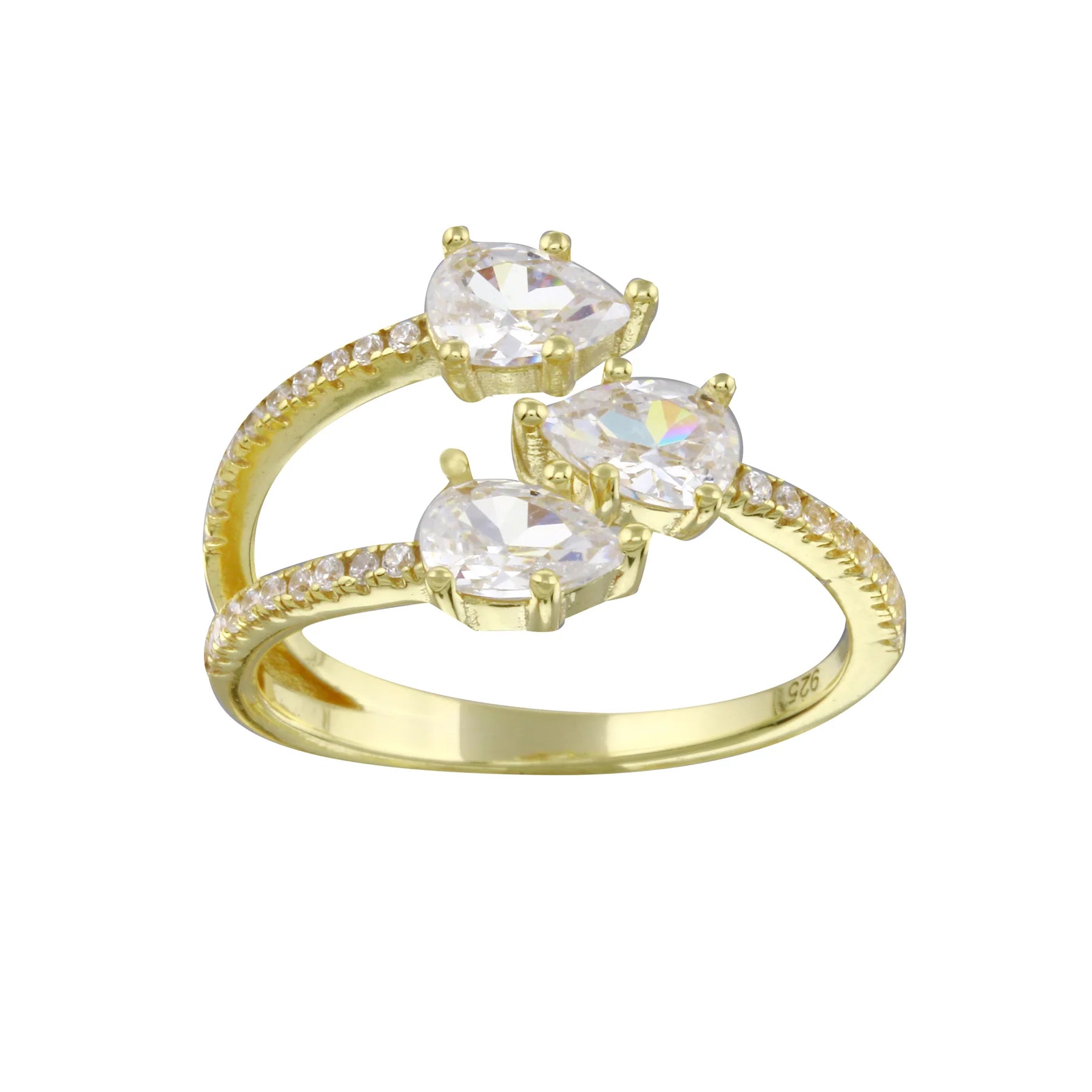 Triple Pear Ring - ONFEMME By Lindsey's Kloset