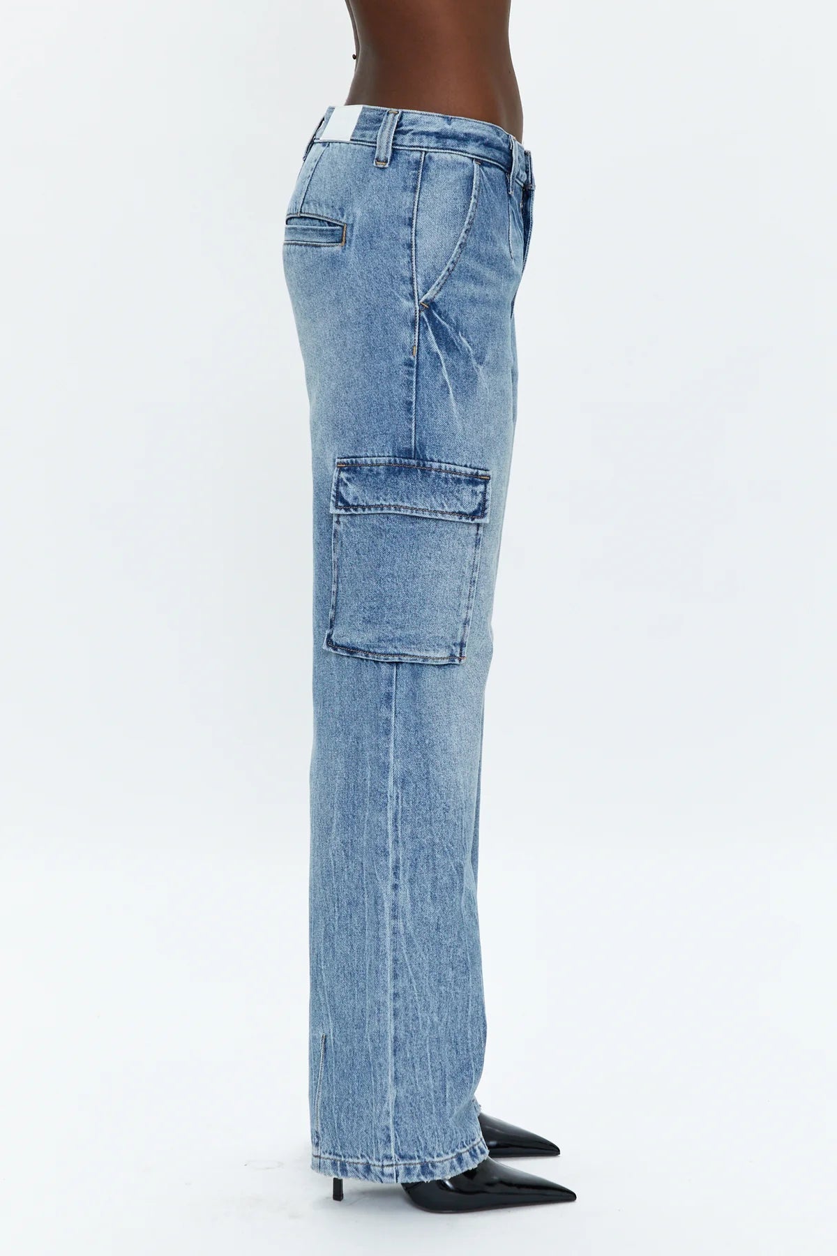 Bobbie Cargo Mid Rise Vintage Straight - Regent - ONFEMME By Lindsey's Kloset