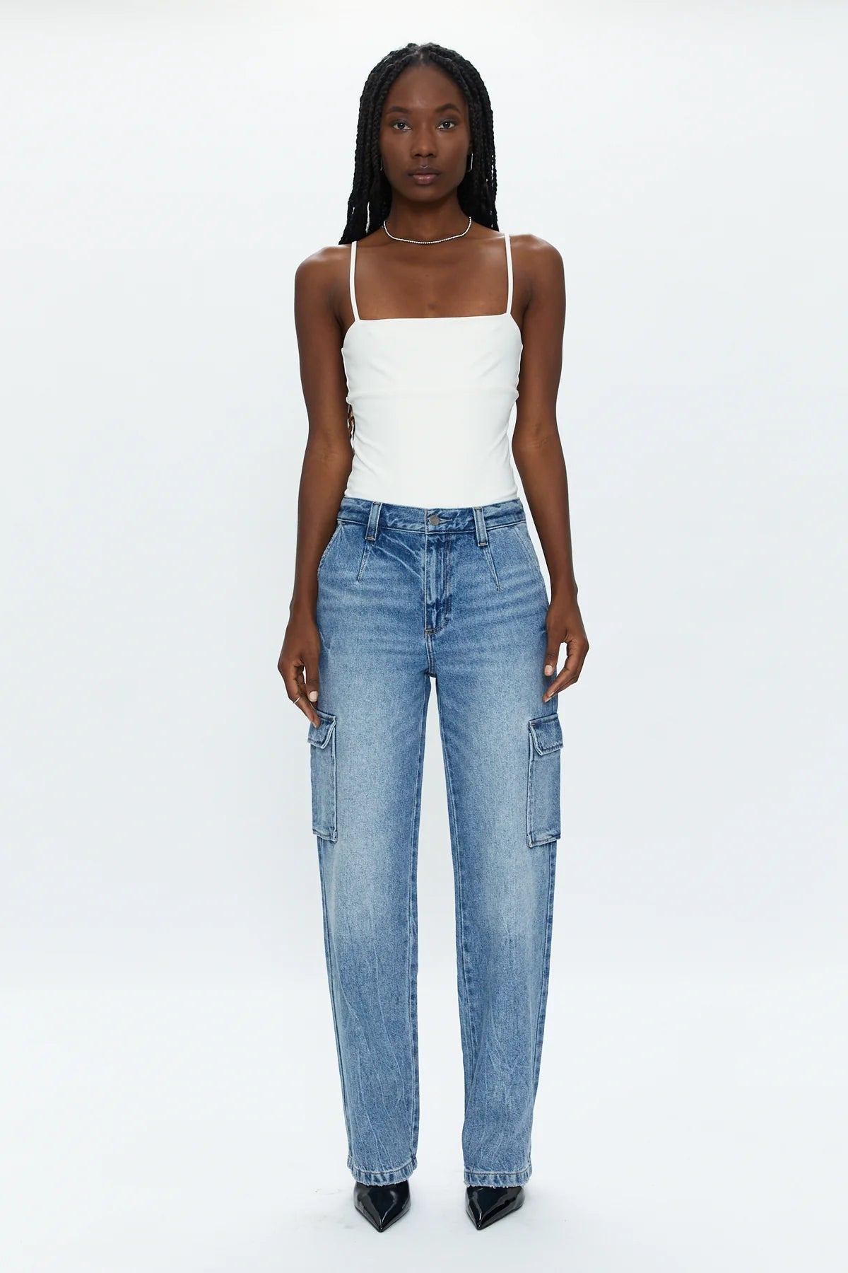 Bobbie Cargo Mid Rise Vintage Straight - Regent - ONFEMME By Lindsey's Kloset