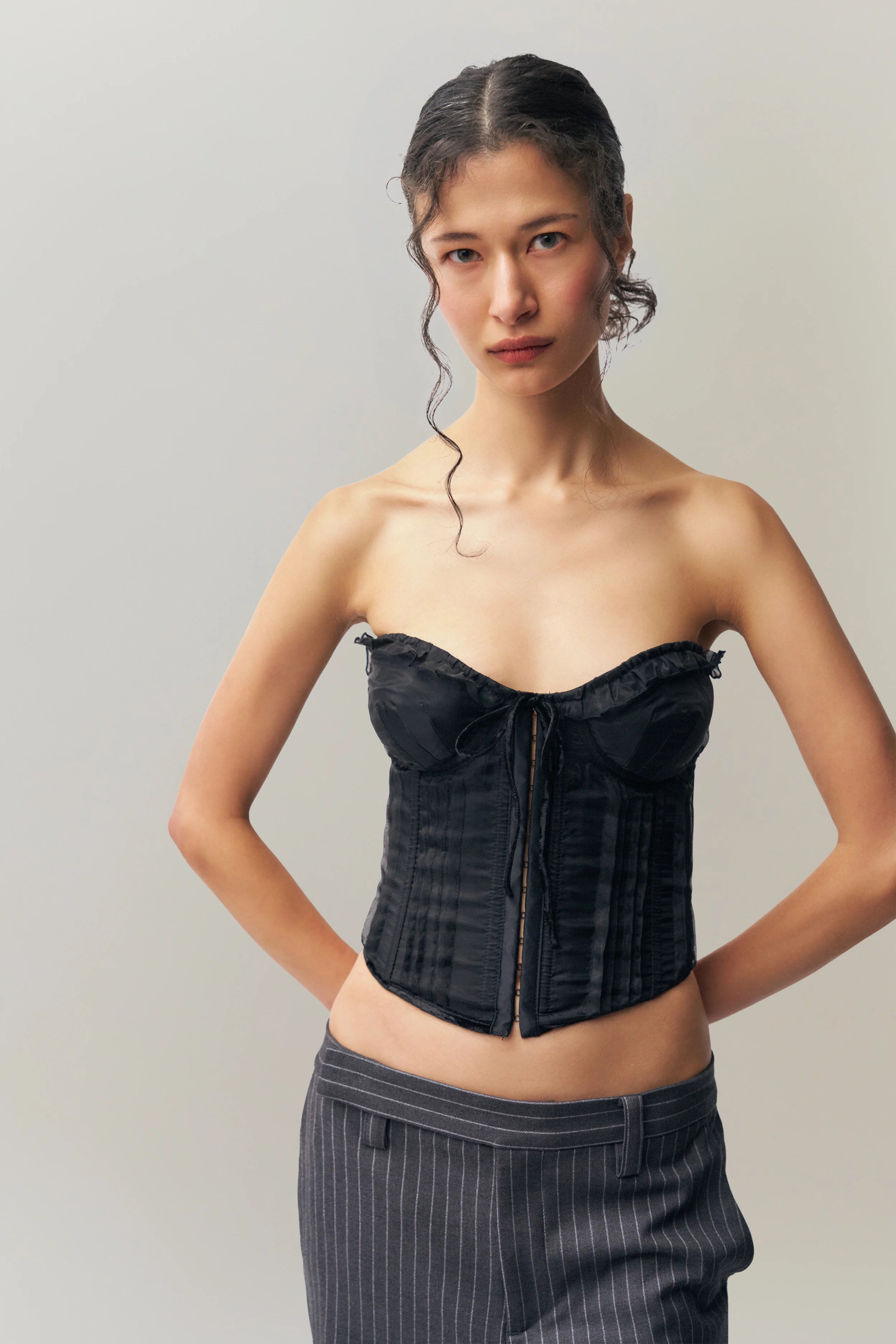 Pintuck Corset - ONFEMME By Lindsey's Kloset