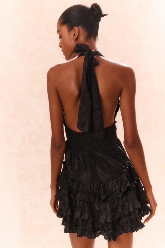 Quintelle Ruffle Halter Mini Dress - ONFEMME By Lindsey's Kloset