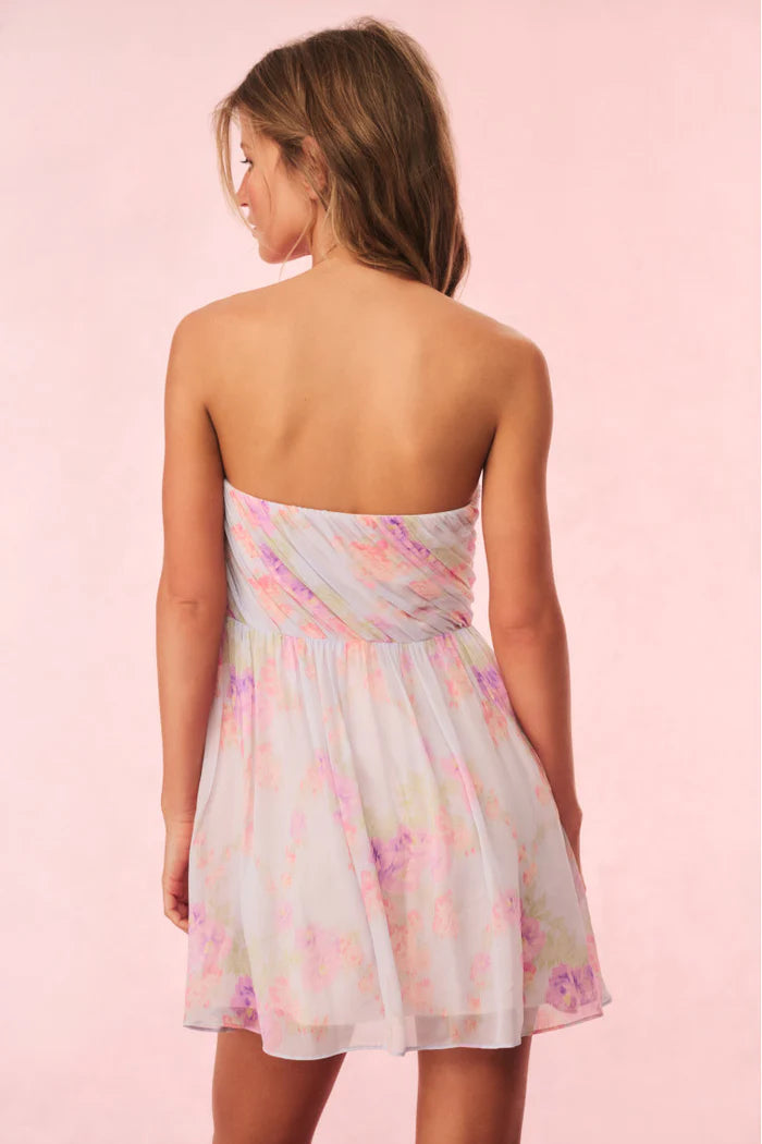 Rayne Floral Chiffon Mini Dress - ONFEMME By Lindsey's Kloset