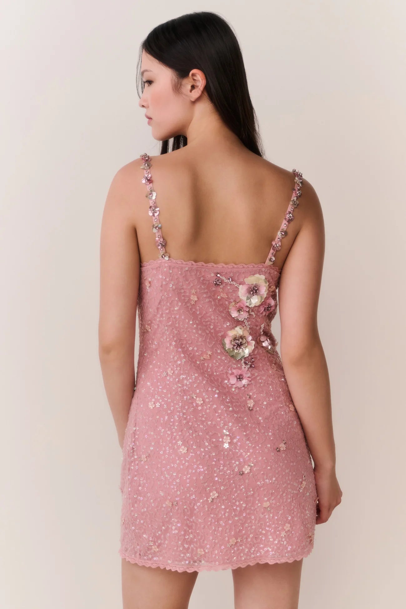 Rosmara Sequin Floral Mini Dress - ONFEMME By Lindsey's Kloset
