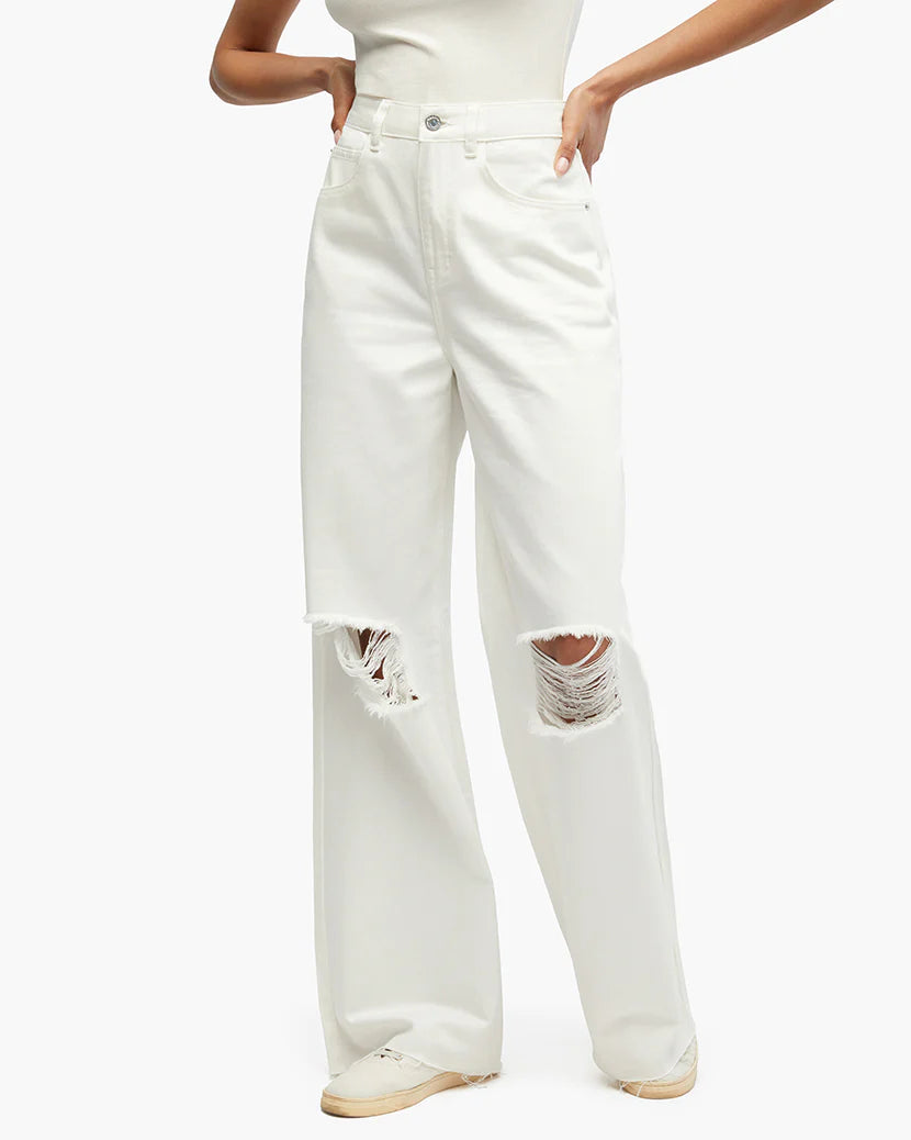 Wide Leg Distressed Jean - ONFEMME By Lindsey's Kloset