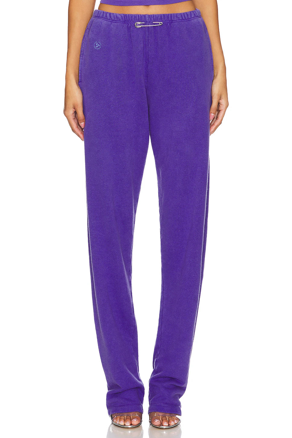 Safety Pin Sweatpants in Amethyst Terry - ONFEMME By Lindsey's Kloset