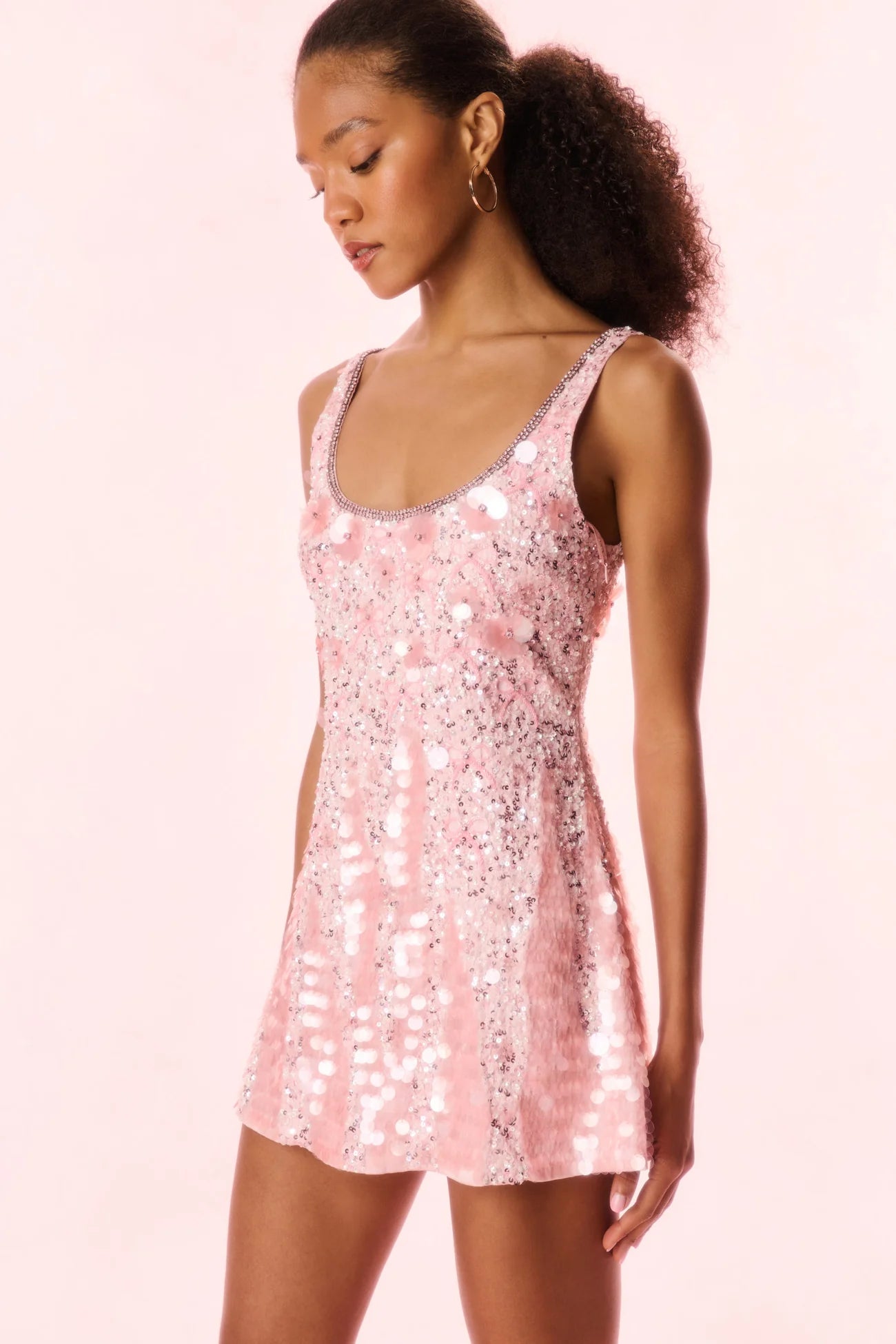 Sarine Beaded Party Mini Dress
