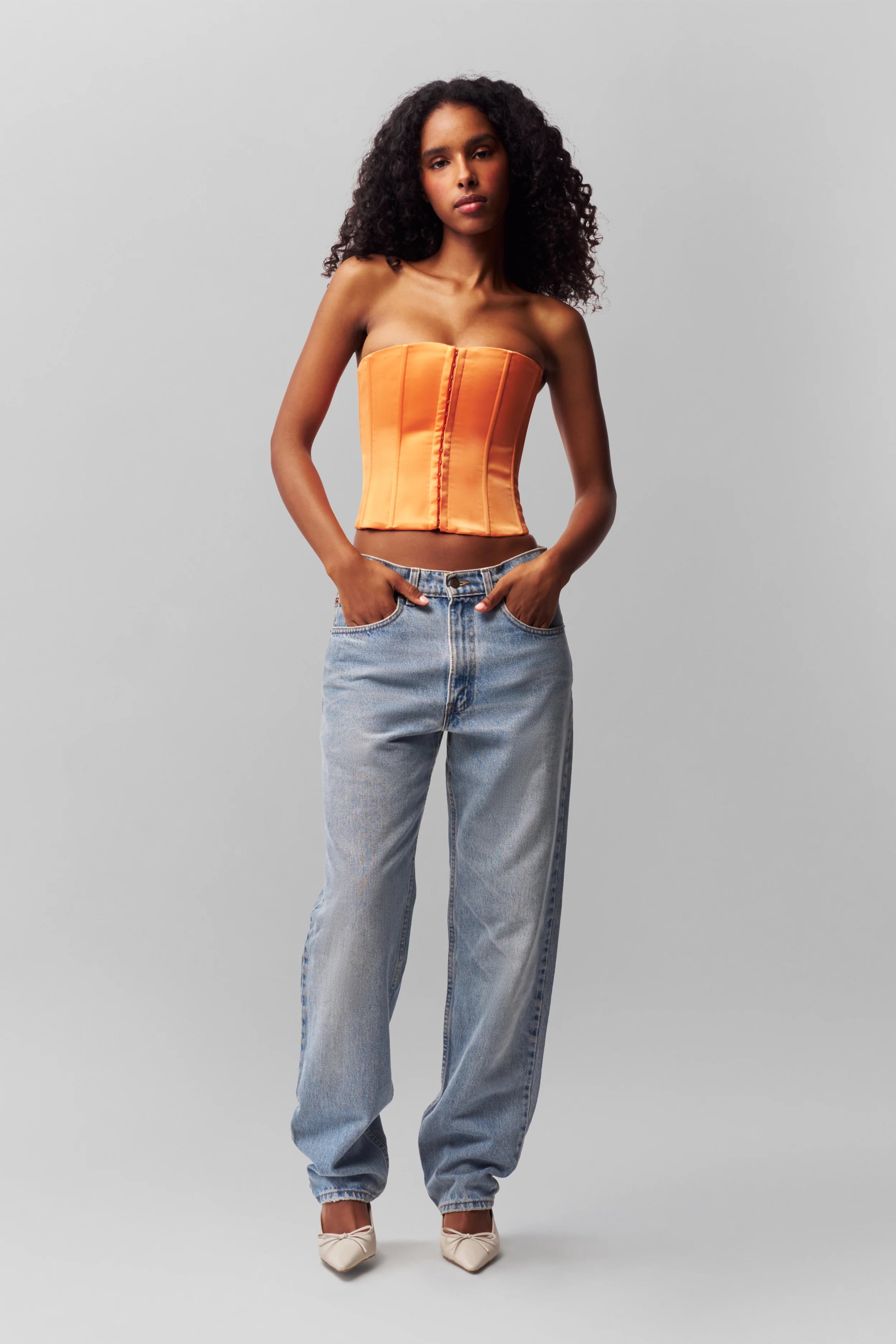 Satin Corset - ONFEMME By Lindsey's Kloset