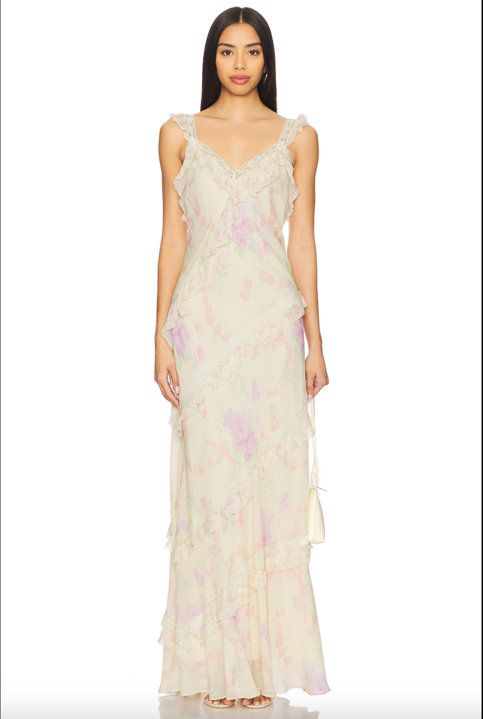Radiance Floral Ruffle Maxi Dress - ONFEMME By Lindsey's Kloset