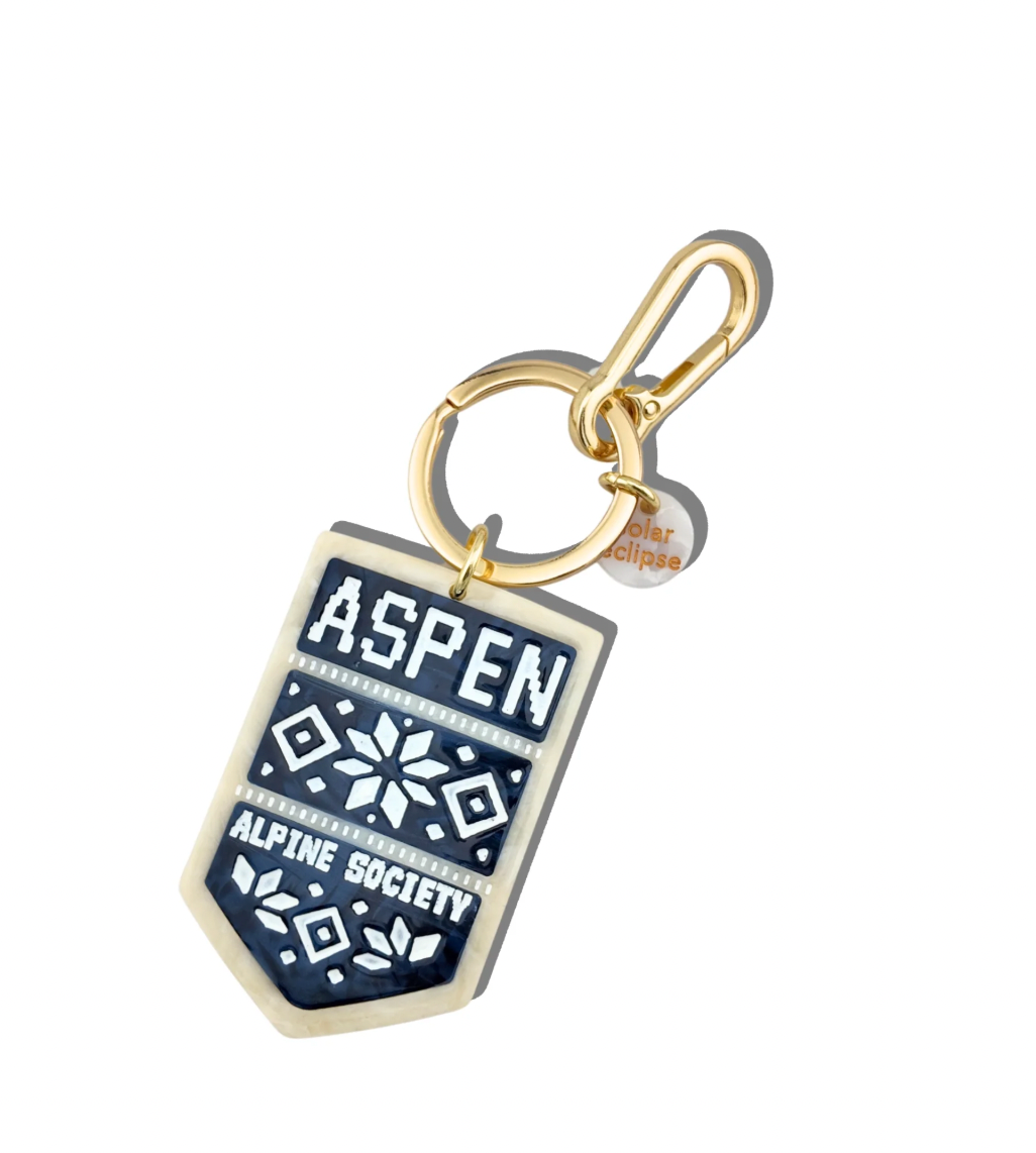 Aspen Alpine Society Bag Charm + Keychain