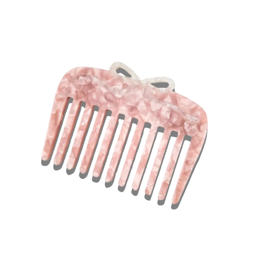 Hand-painted Ballet Bow Pocket Hair Comb