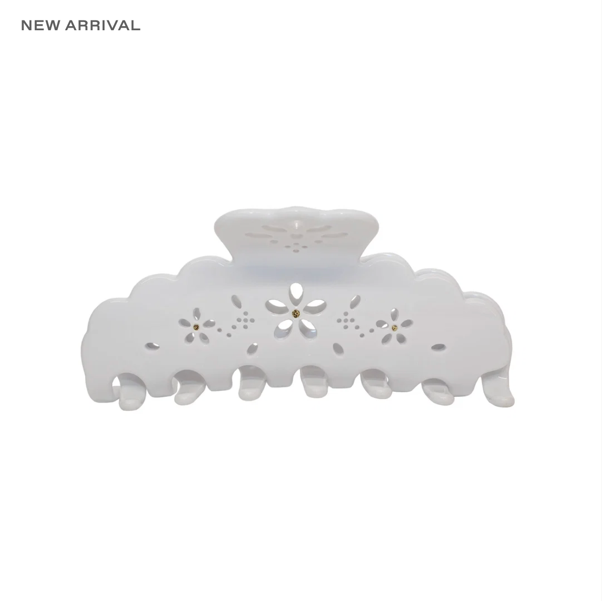 Big Effing Clip in Blanc Fleur Eyelet