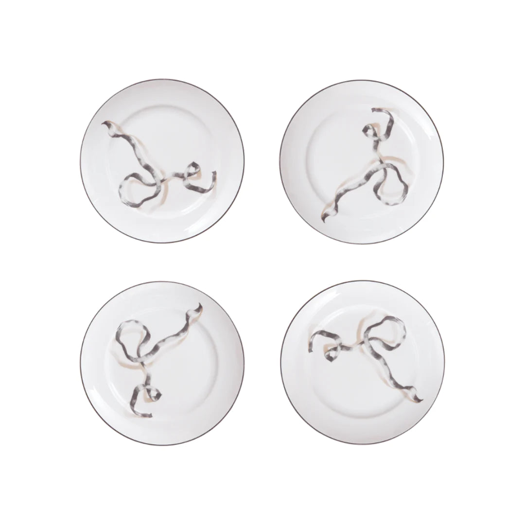 Ribbon Dessert Plates - ONFEMME By Lindsey's Kloset