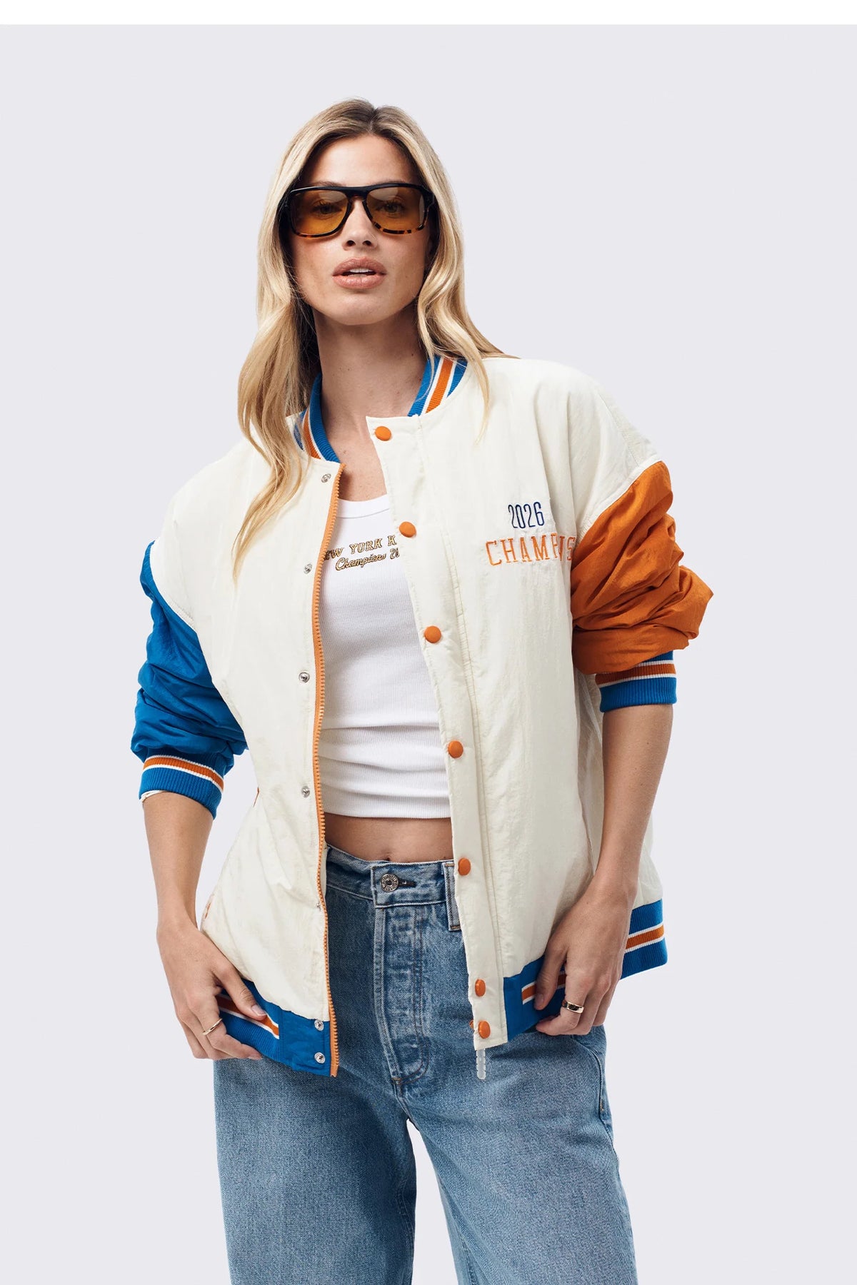 New York Knicks Limited Edition 2026 NBA Champions Bomber Jacket - ONFEMME By Lindsey's Kloset