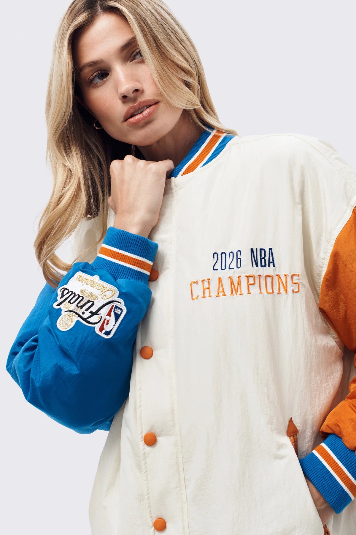 New York Knicks Limited Edition 2026 NBA Champions Bomber Jacket - ONFEMME By Lindsey's Kloset
