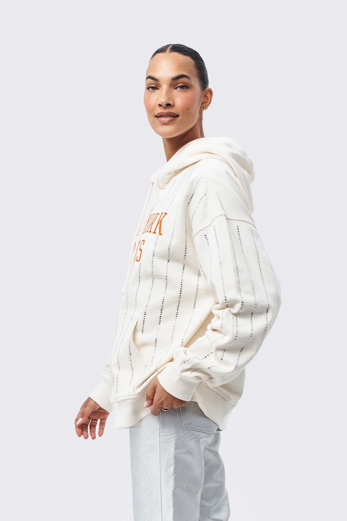 New York Knicks Marquee Stripe Hoodie - ONFEMME By Lindsey's Kloset
